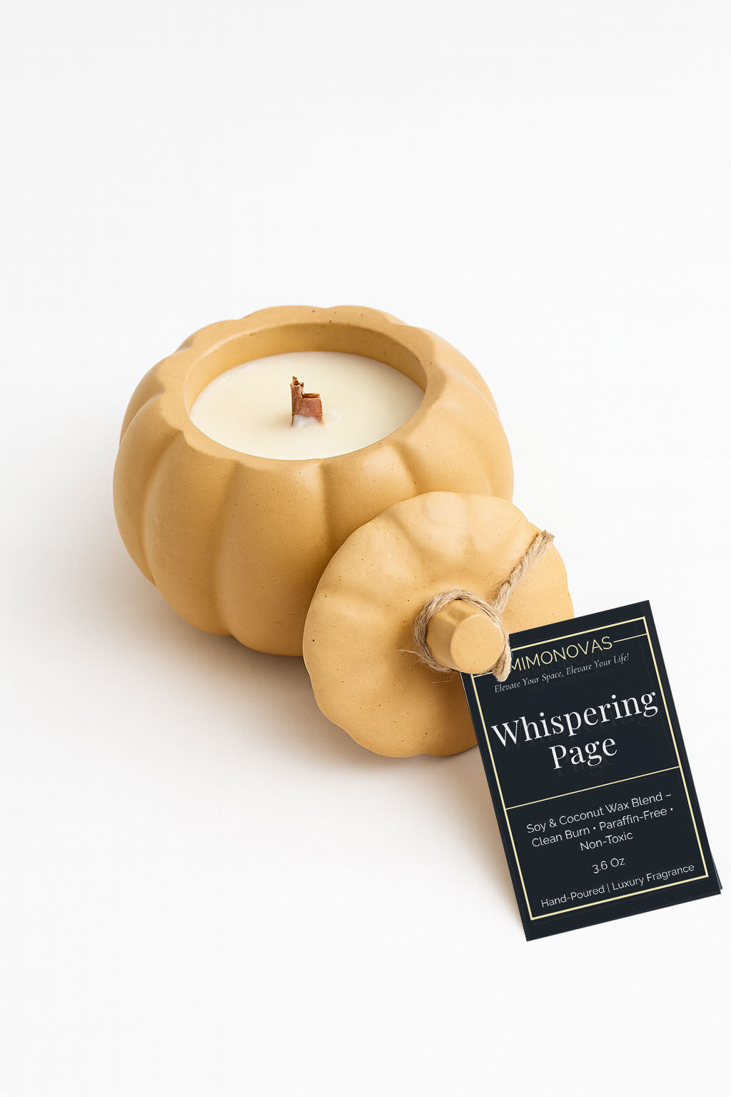 Whispering Page Luxury Candle – 3.6 Oz | Hand-Poured Soy & Coconut Wax | Clean & Toxin-Free