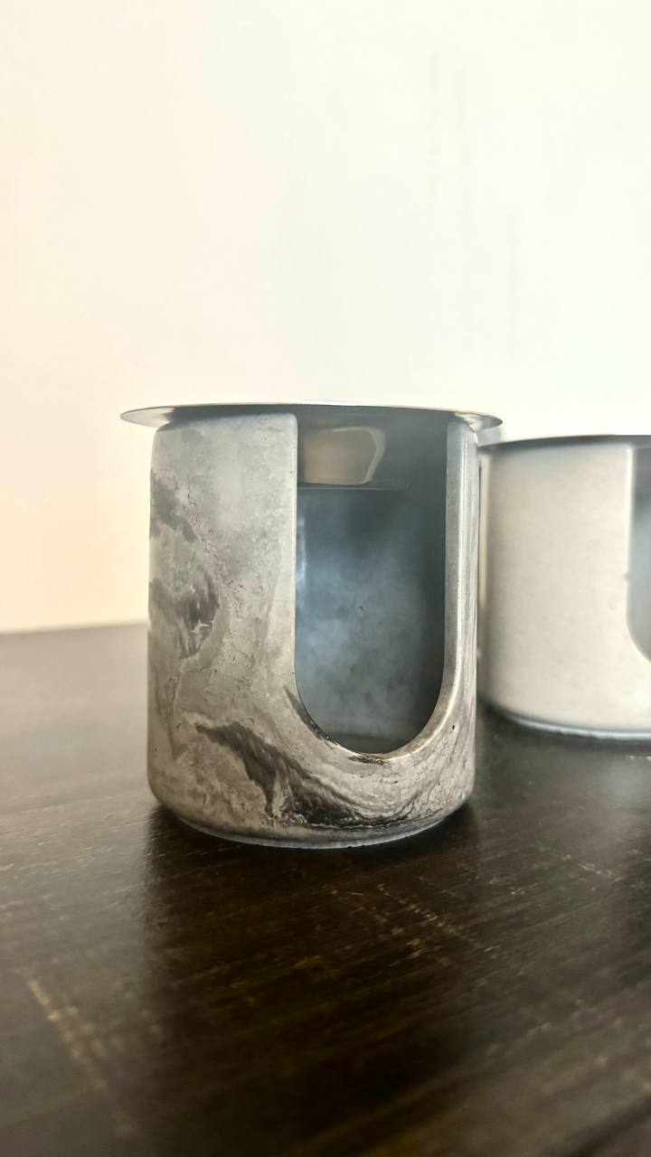 Minimalist Concrete Wax Melt Warmer – Cylinder Design