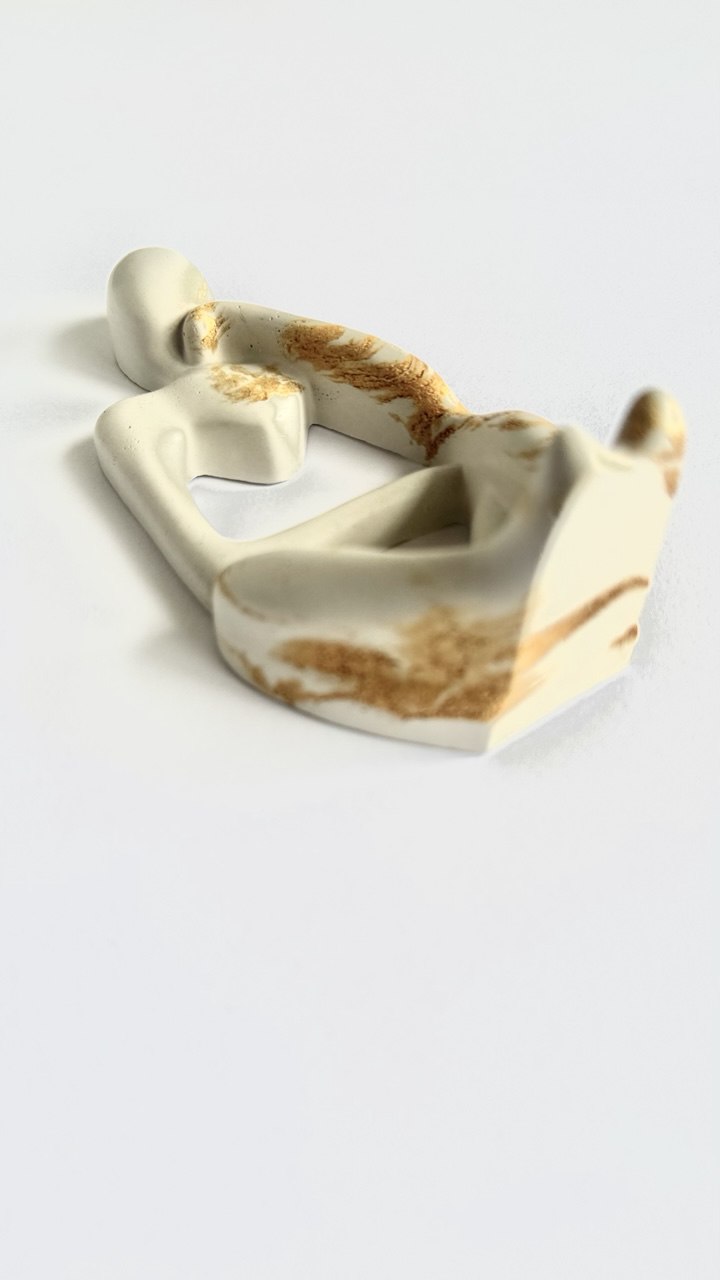 Concrete Marble Sculptural Figurines Set with Tray - Unique Home Decor