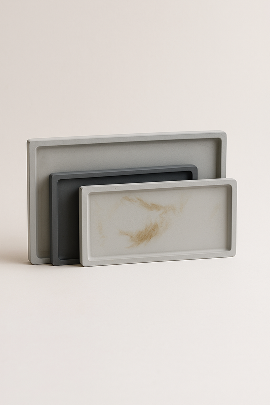 Rectangular Concrete Trays – Elegant Handmade Décor