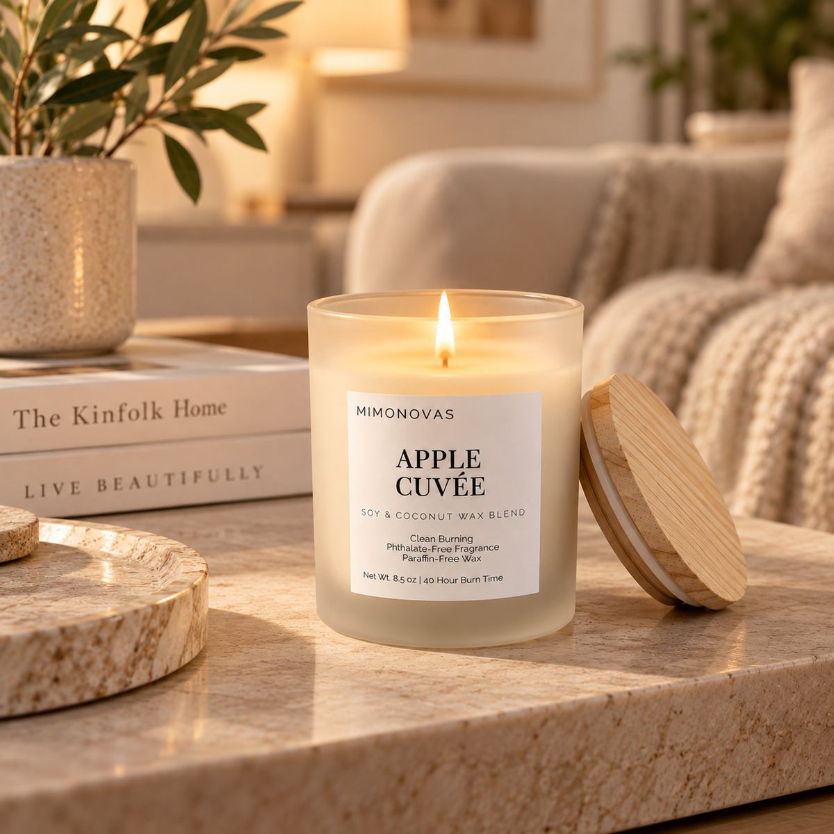 Apple Cuvée Candle – 8.5 oz | Luxury Soy & Coconut Wax