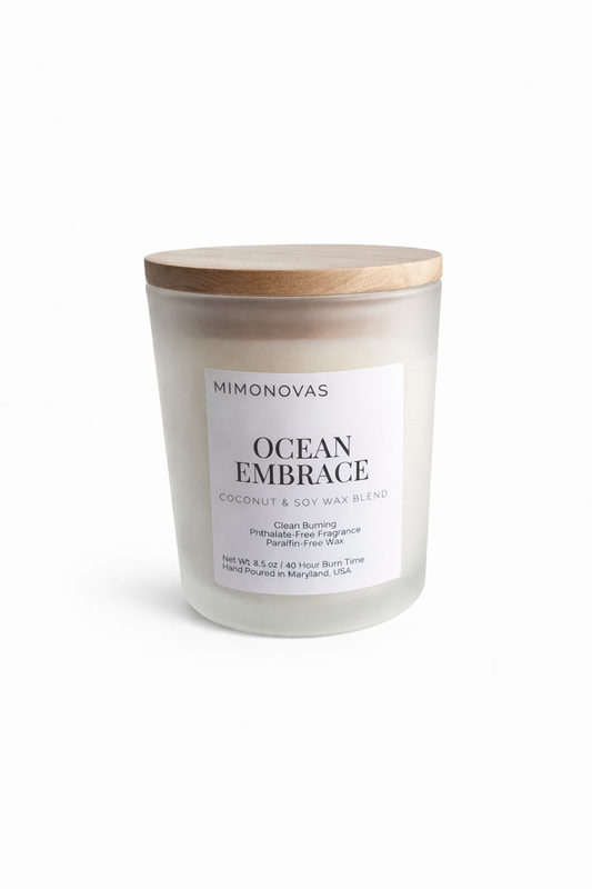 Ocean Embrace Candle – 8.5 oz | Soy & Coconut Wax