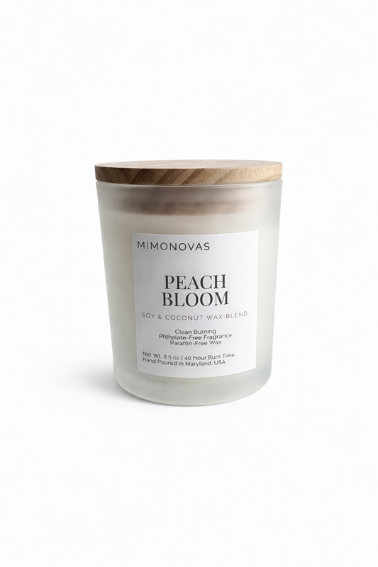 Peach Bloom Candle – 8.5 oz | Soy & Coconut Wax