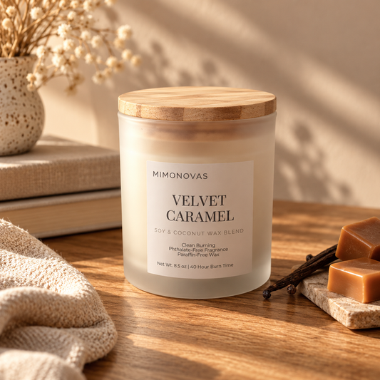 Velvet Caramel – Warm Caramel & Soft Woods Candle