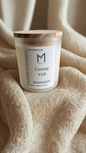 Cream Veil Luxury Candle – 8.5 oz Frosted Glass | Hand-Poured Soy & Coconut Wax | Clean & Toxin-Free