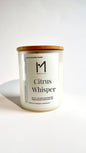 Citrus Whisper Candle – 8.5 oz Frosted Glass | Hand-Poured Soy & Coconut Wax | Clean & Toxin-Free