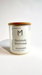 Vela de lujo Passionate Rosewood – Vidrio esmerilado de 237 g | Cera de soja y coco vertida a mano | Limpia y sin toxinas