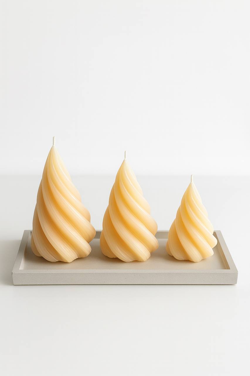 Twist Tree Candle Set – Trio of Sizes