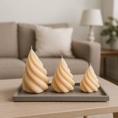 Twist Tree Candle Set – Trio of Sizes