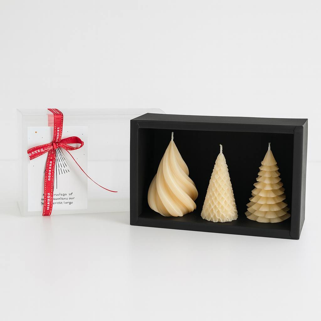 Mini Pine Forest Trio – Holiday Decorative Candle Set