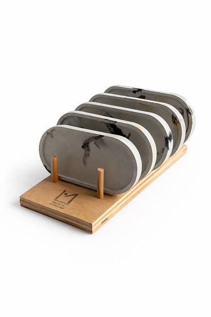 Oval Concrete Tray – Modern Handmade Home Decor | Elegant Minimalist Design