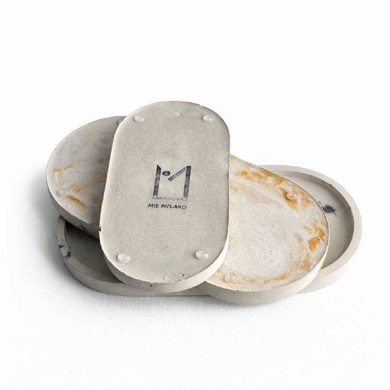Oval Concrete Tray – Modern Handmade Home Decor | Elegant Minimalist Design
